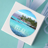 Hawaii Blue Ocean Green Palm Trees Beach Relax