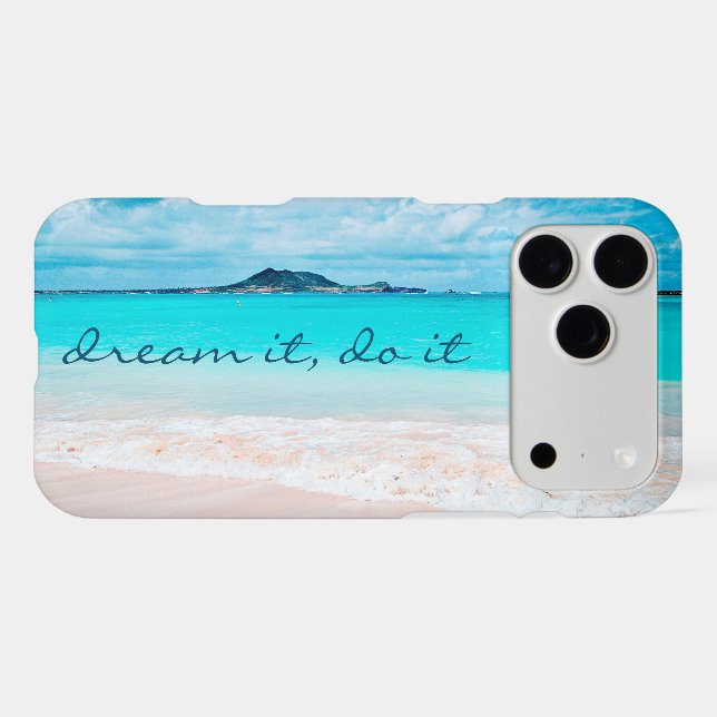 Hawaii Blue Ocean Sandy Beach Photo Dream It Do It (Back (Horizontal))