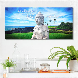Hawaii Buddha Photo Go Where You Feel Most Alive Canvas Print