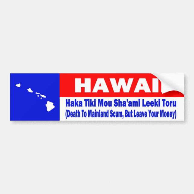 HAWAII BUMPER STICKER (Front)