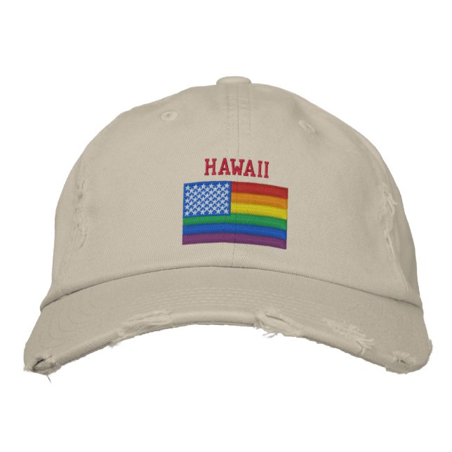 Hawaii Celebrates Equality Baseball Cap (Front)