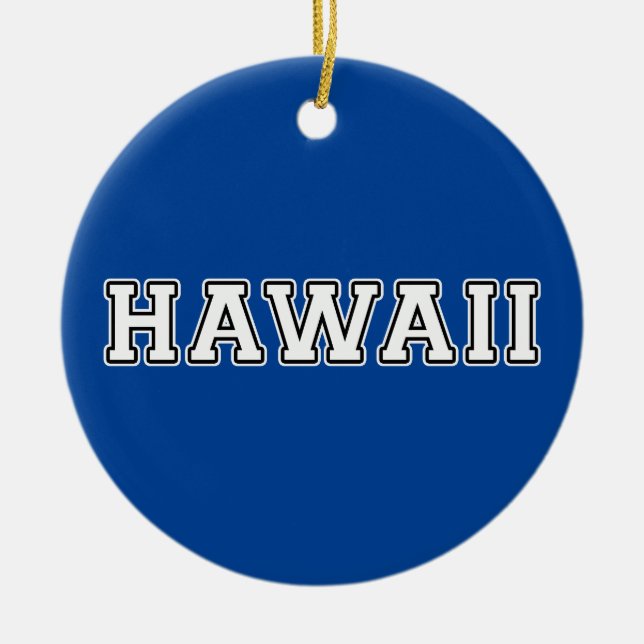 Hawaii Ceramic Ornament (Front)