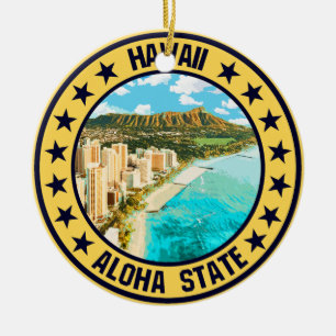 Hawaii ceramic ornament