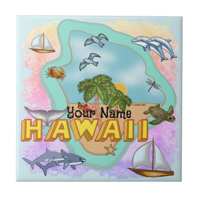 Hawaii  ceramic tile (Front)