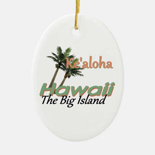 HAWAII CERAMIC TREE DECORATION (Front)