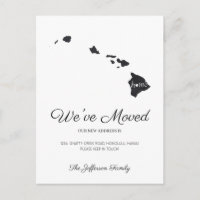 Hawaii Chalkboard State Map Moving Postcard