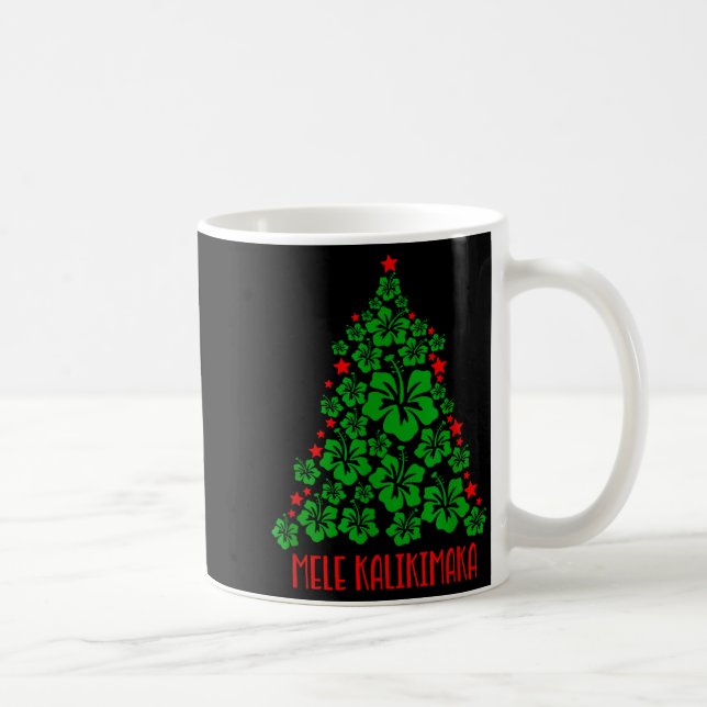 Hawaii Christmas Mele Kalikimaka Floral Christmas  Coffee Mug (Right)