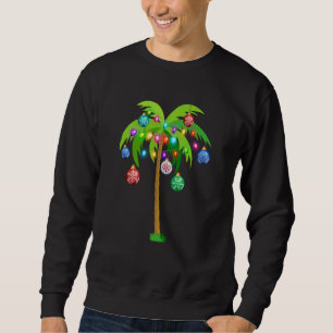Hawaii Christmas Palm Tree Tropical Xmas Coconut L Sweatshirt