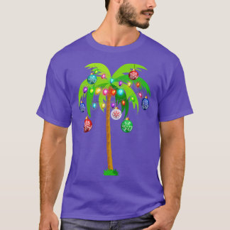 Hawaii Christmas Palm Tree Tropical Xmas Coconut L T-Shirt
