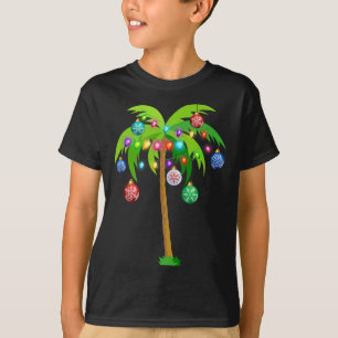 Hawaii Christmas Palm Tree Tropical Xmas Coconut L T-Shirt