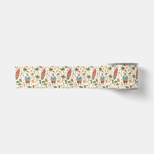 Hawaii Christmas themed with Santa Claus Satin Ribbon