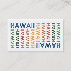 Hawaii Cute Colourful Business Card
