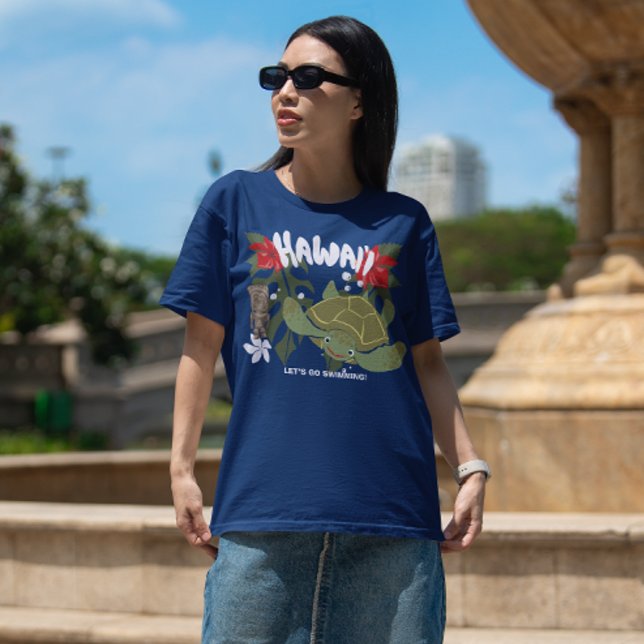 Hawaii Cute Tropical Sea Turtle T-Shirt (Creator Uploaded)