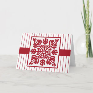 Hawaii Day, Hawaiian Quilt Design Card