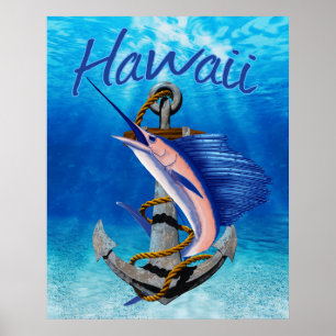 Hawaii Deep Sea Fishing Poster