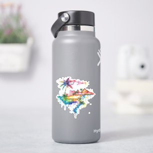 Hawaii design with colourful splatters