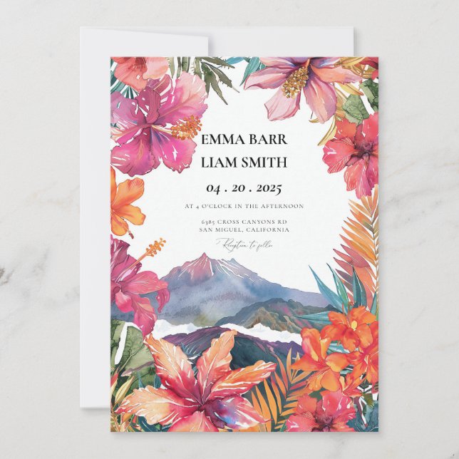 Hawaii Destination Wedding Invitation (Front)