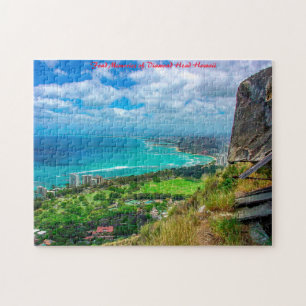 Hawaii Diamond Head. Christmas Greetings Jigsaw Pu Jigsaw Puzzle