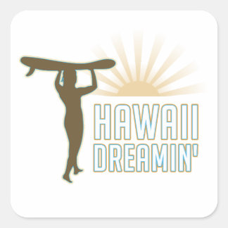 Hawaii Dreaming Square Sticker