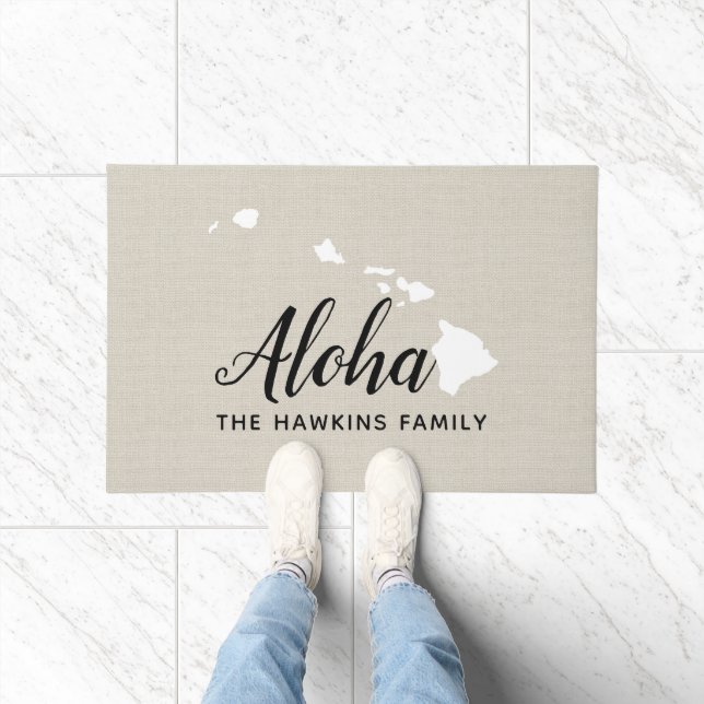 Hawaii Family Monogram State Doormat (Indoor)