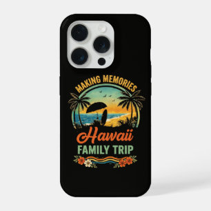 Hawaii Family Trip Beach Sunset Paragliding Scene iPhone 15 Pro Case