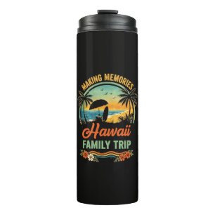 Hawaii Family Trip Beach Sunset Paragliding Scene Thermal Tumbler