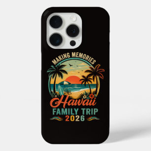 Hawaii Family Trip Tropical Sunset 2026 iPhone 15 Pro Case