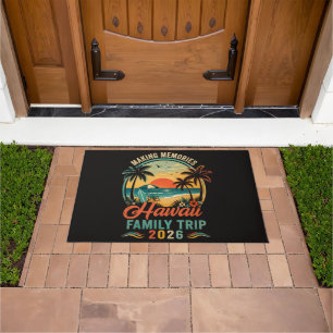 Hawaii Family Trip Tropical Sunset 2026 Doormat