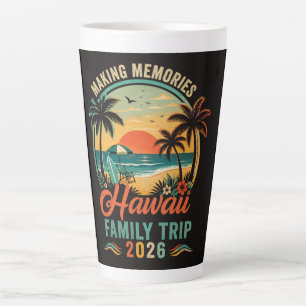 Hawaii Family Trip Tropical Sunset 2026 Latte Mug