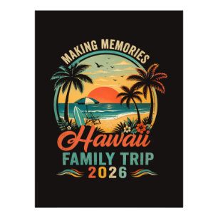 Hawaii Family Trip Tropical Sunset 2026 Photo Print