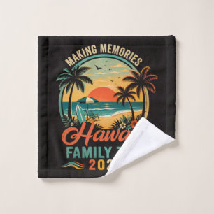 Hawaii Family Trip Tropical Sunset 2026 Wash Cloth