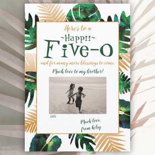 Hawaii Five-0 50th Birthday Card
