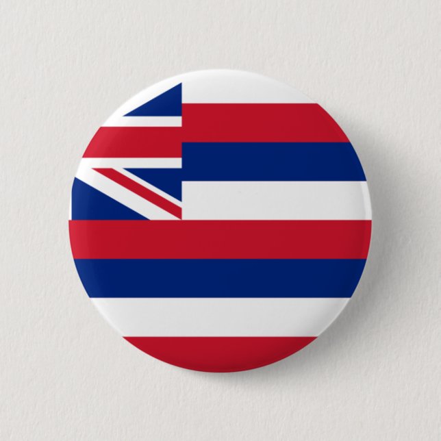 Hawaii Flag 6 Cm Round Badge (Front)