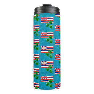 Hawaii Flag and Green Sea Turtles Thermal Tumbler
