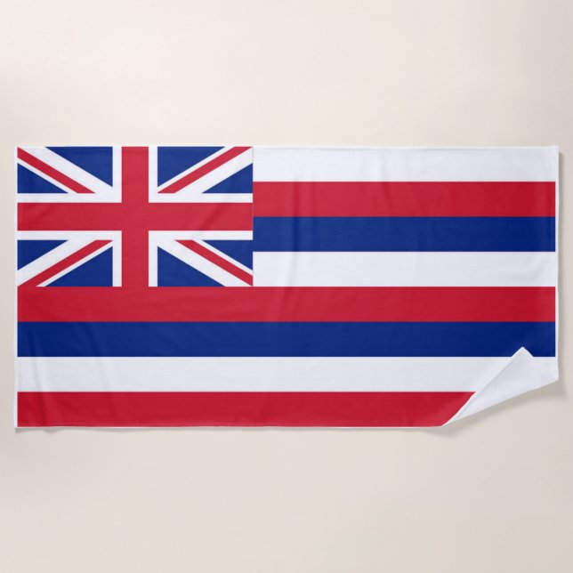 Hawaii flag beach towel (Front)