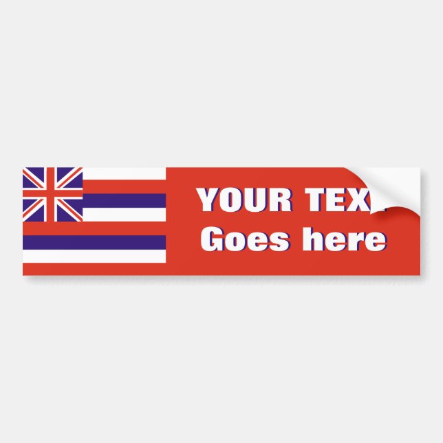 Hawaii Flag: Create Your Own Bumper Sticker (Front)