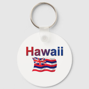 Hawaii Flag Key Ring