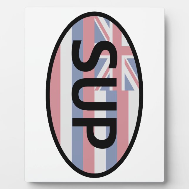 Hawaii Flag Standup Paddling Plaque (Front)