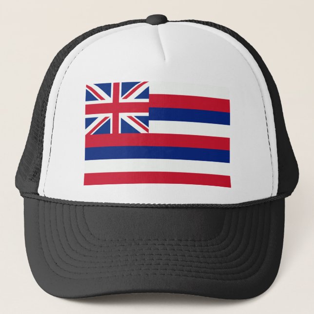 Hawaii Flag Trucker Hat (Front)