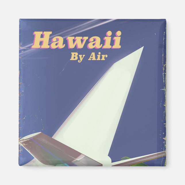 Hawaii Flight vintage vacation print Magnet (Front)