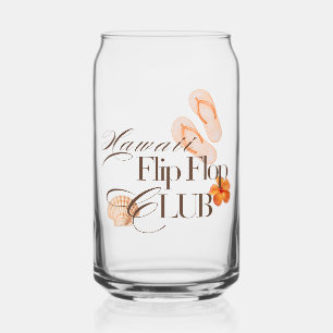 HAWAII FLIP FLOP CLUB Peach & Natural Colours Can Glass