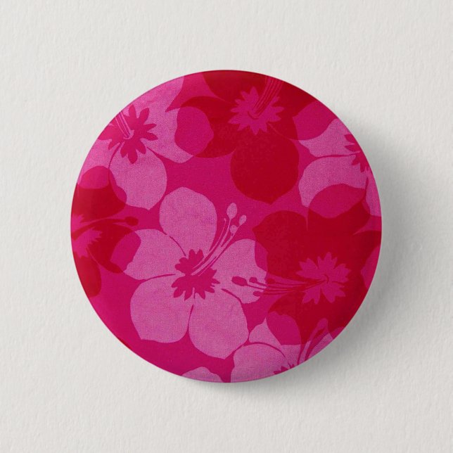 Hawaii flower 6 cm round badge (Front)