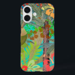 Hawaii Flower Hula Vintage Floral Graphic iPhone 16 Case<br><div class="desc">Hawaii Colourful Hula Collage - This image is a graphic art design of Hawaiian flowers and palm trees. The botanical collage is all about the colour of the tropical island.</div>