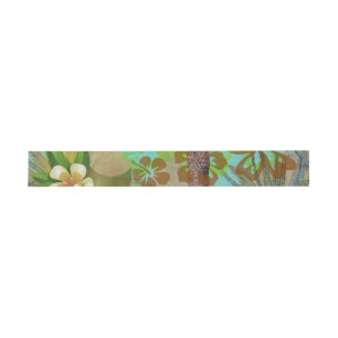 Hawaii Flower Hula Vintage Floral Graphic Invitation Belly Band
