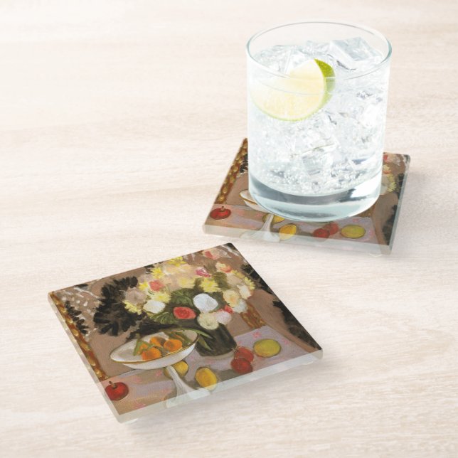 Hawaii Flowers  Glass Coaster (Angled)