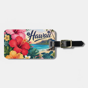 Hawaii Flowers Luggage Tag