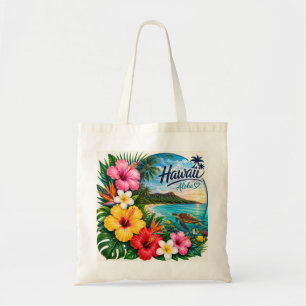 Hawaii Flowers Tote Bag