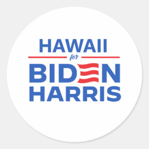 Hawaii for Biden Harris Classic Round Sticker