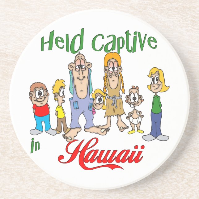 Hawaii Funny Trailer Park Sandstone Coaster (Front)