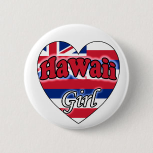 Hawaii Girl 6 Cm Round Badge